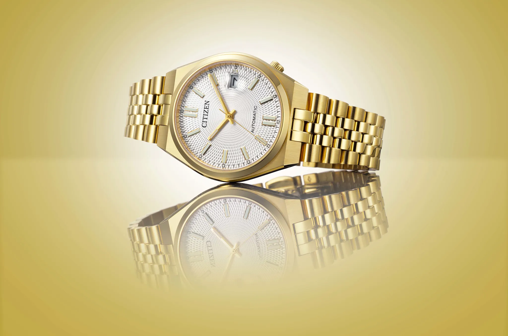 TSUYOSA 60 37mm Silver-Tone Dial Stainless Steel Bracelet NK0032